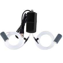 USB Air Pump, Home Air Pump, Mini, Quiet, Dual-Port, Adjustable Oxygenator, Outdoor Fishing Aquarium Air Pump, Compact And Convenient, Suitable For Fish, Shrimp, Crab, Turtle, Shellfish, Etc.
