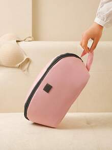 Bolsa de almacenamiento de sujetadores, organizador multifuncional de ropa interior para viajes, inserto de equipaje - Rosa - Ver 8