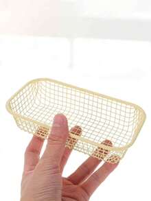 Ins Style Desk Organizer Basket, Student Office Stationery Storage Box, Desktop Iron Art Organizer Basket, Classroom & Office Paper Basket Organization Solution,Pencil Case,Bag - Multicolor - View 3