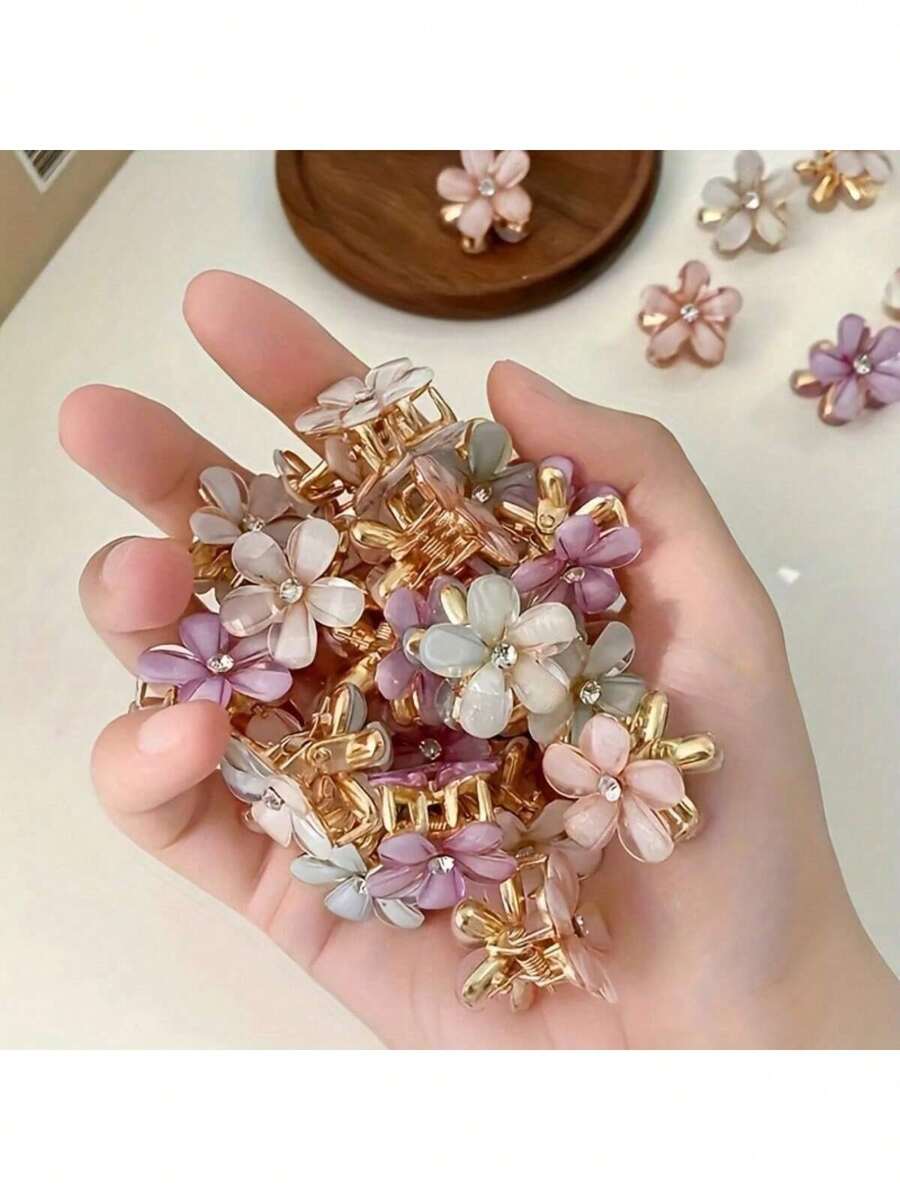 Bộ 4/12/20 chiếc kẹp tóc hình hoa trái tim nhỏ xinh lấp lánh nhiều màu sắc, kẹp tóc công chúa, kẹp tóc thời trang, phù hợp cho phụ nữ sử dụng hàng ngày, phù hợp cho kiểu tóc dự tiệc và lễ hội, một món quà hoàn hảo cho các bé gái.