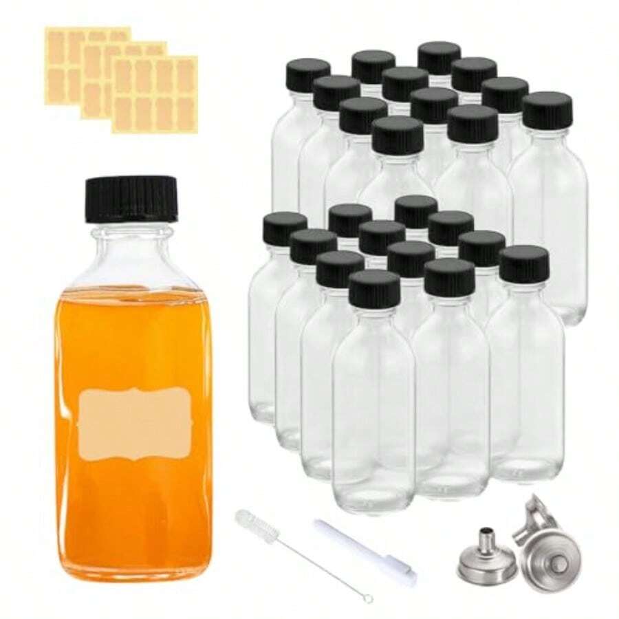 XGH24 botas de botas de d pequeñasfrascos de d con tapa pequeños 60 ml botas mini de bidas alcool mini botas - transparencia - Ver 1