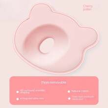 Almohada con forma de cabeza plana para bebé, antideflexión, espuma de memoria - Azul - Ver 9