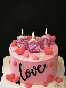 1 vela de aniversário decorativa rosa com flores, pintada à mão, número 0-9, decoração para bolo de aniversário, decoração para festa de aniversário, adequada para aniversário, aniversário de casamento, festa de revelação de género, despedida de solteira e cerimónia de graduação - Rosa - Ver 10