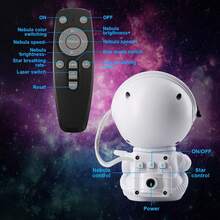 Astronaut Starry Sky Projector, Galaxy Night Lamp For Bedroom Star Projector With Remote Control, Bright Led Lamp Aesthetic Nebula Ambient Lighting For Gaming Room, Home Theater, Ceiling, Party Decor And Christmas Gift - Colored Light - View 9