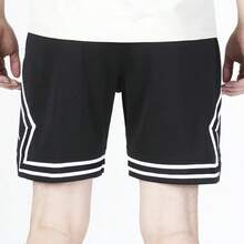 耐克男士 Dri-FIT Logo 抽绳速干运动休闲短裤 - 黑色 - 查看 4