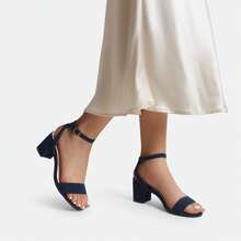 Women's Heeled Sandals, Fashionable Design, Suitable For Party And Commuting - Navy Blue - View 7