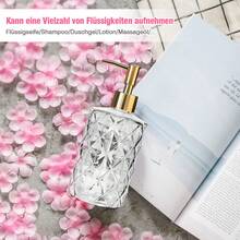 2pcs 330ml Refillable Transparent Lotion Dispenser Bottles Set - Transparent - View 7