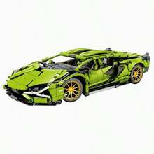 430pcs 1:20 Cyberpunk Sports Car Building Blocks Toy - Compatible Bricks - Holiday & Birthday Gift - Multicolor - View 5
