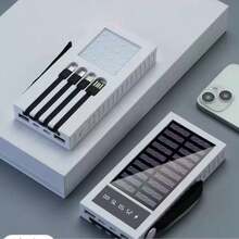 Power Bank 4 en 1 de 10000mAh con Panel Solar Carga Rápida Multifuncional Power Bank - Multicolor - Ver 8