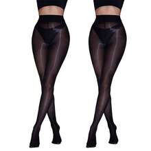 Women's Shiny Fashion Stockings, Suitable Daily Wear - 黑色 - 查看 2