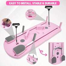 10 In 1 Pilates Board - Pilates Reformer Set,Yoga Board, High Quality PVC For Abdominal And Core Strength Training, Folding And Portable Design, Home Fitness Equipment For Men And Women - Pink - View 5