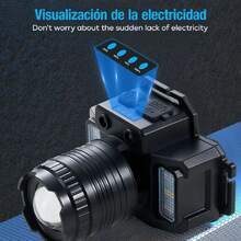 Linterna de Cabeza recargable,Linterna Frontal Sensores Inducción Humana,Lámpara de Cabeza Impermeable,5 Modos Commutable,Ajustable 360°,Adecuado para Cámping,Correr, Senderismo, Ciclismo,etc,36985371 - Multicolor - Ver 6