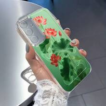 Adecuado para funda de teléfono  Galaxy Nueva A5 A3 A02 A34 A13 A14 A32 A24 A12 A50 A54 A70 A73 A34 A55s NOTE 10F12 M10S Funda de moda de personalidad de dibujo animado linda, funda de espacio de cobertura completa TPU transparente suave, funda pintada con flores, mariposa, corazón, estampado de océano, funda de teléfono simple y creativa nueva, imagen 4962 - Multicolor - Ver 5