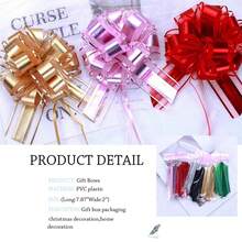 6pcs Pull Bows,Pink Bows For Gift Wrapping Pull Bows For Wedding Baskets,6 Inches Diameter Gift Bows,Decorate Gifts Such As Christmas,Valentine's Day,And Parties (Pink),Pink - 粉色 - 查看 4