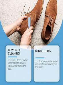 jakehoe 麂皮清洁剂 - 可清洁针织靴、皮革和帆布鞋上的污垢。它能渗透鞋面纤维，去除污渍、水渍和灰尘。随机发送新款和旧款。 - 藍色 - 查看 6