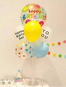 70cm Balloon Stand With Self-Adhesive Base, Latex Balloon Column, Suitable For Weddings, Birthday Parties, Tabletop Decor And Baby Showers