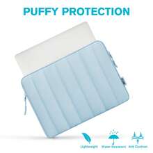 TECOOL 15-Inch Lightweight Waterproof Laptop Sleeve Bag, Suitable For MacBook Air/Pro 13/14-Inch M1/M2/M3, Air 15-Inch M2/M3 (2023), 13.5/14/15.6-Inch IdeaPad, HP, ASUS Laptops, Gray-Blue - Dusty Blue - View 2