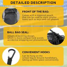 篮球包，单球运动包，抽绳网眼背包，适用于携带足球、排球、棒球、橄榄球及其他运动器材。单件户外运动装备。