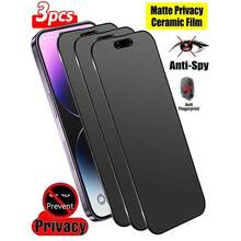 Bộ 3 miếng dán màn hình chống nhìn trộm mờ, tương thích với iPhone 17 Pro Max 6.9", chất liệu mềm, không phải kính, phủ toàn màn hình, chống nhìn trộm, chống chói, màng gốm, chống bám vân tay, tương thích với ốp lưng điện thoại, tương thích với iPhone 17 Pro Max, 17 Air, 16 Pro Max/16 Pro/16 Plus/16/15 Pro Max/14 Pro Max/13 Mini/12/11/XS Max/XR/8+/7 Plus. Bảo vệ màn hình thiết yếu, thích hợp sử dụng hàng ngày, văn phòng, nhà. Bảo vệ màn hình điện thoại, phụ kiện điện thoại, bảo vệ riêng tư, chống nước, chống sốc, chống rơi, chống trầy xước. - 3 CÁI - Xem 35