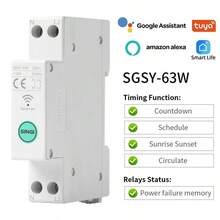 1pc WIFI Smart Switch Breaker, Wireless Remote Control Via Smartphone, Metering Timer Countdown, Smart Home, Smart Living, Great Value