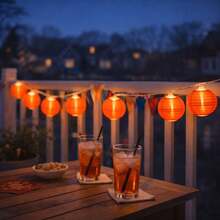 Red Paper Lantern String Lights, Battery Powered LED Fairy Lights For Chinese New Year, Indoor/Outdoor Party Home Decor, 10/20 LEDs (Batteries Not Included) - Nhiều màu - Xem 4