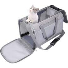 Transportadora para Gato y Perro Chico, Transportadora para Perro Chico, Cómoda y ventilada Ajustable y Plegable,Transportadora para Mascotas, Adecuada para Viajes,Senderismo y Camping,37423934 - Verde Oliva - Ver 1