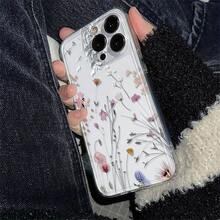 Funda de teléfono ultra-delgada a prueba de golpes y resistente a caídas para funda de teléfono: Funda transparente - Funda de teléfono de TPU suave de lujo compatible con iPhone 17, 16, 15, 14, 13, 12, 11 Pro Max, 16, 15, 14 Plus, 13, 12, X, XS Max, XR, 8, 7 Plus Arte floral ¡Mejora tu teléfono favorito con una funda chic! - 1 pieza - Ver 3
