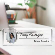 Customized Acrylic Desktop Nameplate - Personalized Office Decor, Suitable For Colleagues, Bosses, Teachers, Nurses - Ideal Employee Appreciation Gift (With Logo), Office Desk Accessory - Multicolor - View 24