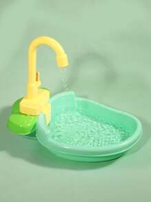 1pc Tricolor Parrot Bath Tub For Bird For Shower - Blue - View 3