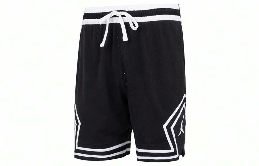 耐克男士 Dri-FIT Logo 抽绳速干运动休闲短裤 - 黑色 - 查看 1