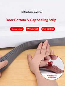 50mm Wide Self-Adhesive Door Bottom Seal Strip, Dust-Proof, Soundproof, Windproof Sealing Strip For Bedroom Wooden Door, Glass Door (1m/Pc) - Multicolor - View 3