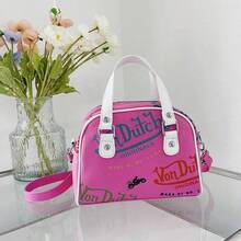 Ladies Shopping Crossbody Bag Graffiti Purses Handbag PU Leather Seashells Shoulder Bag For Women - màu đen - Xem 3