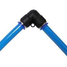 1/2" OD X 60FT Blue PU Air Tube Kit, Industrial Quick Connect Coupler & Plug, Garage Air Compressor Accessories Kit - Blue + Plastic + PU + Steel - View 11