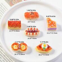 36pcs/30pcs/24pcs/18pcs/12pcs/6pcs Miniature Bread, Bread Model, Miniature Food Toy, DIY Jewelry Accessory, Resin Cartoon Realistic Food Toy, Bread, Hot Dog, Cream Resin Phone Case Sticker, Hair Clip Accessory, Dollhouse Miniature Kitchen Decor, Food Decor, Realistic Food - Multicolor - View 2