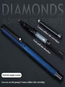 51件套金属钢笔墨水笔芯套装，包含1支钢笔和50支墨水笔芯，商务办公笔，学习文具，学校奖励礼物，节日礼物 - 1 pen+50 ink sacs - 查看 7