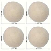 6pcs 6CM Extra Large Wool Dryer Balls - XL Natural Fabric Softener, Reusable, Reduces Wrinkles, Saves Drying Time. The Extra Large Dryer Balls Are A More Choice Than Plastic Dryer Balls. - Apricot - View 6