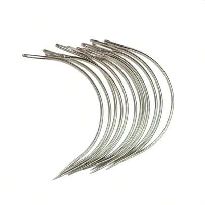 12Pcs/Pack Curved Needle For Weaving Cap Wigs Needles For Hair Extensions 6Cm/9Cm C-Type Sewing Tools
