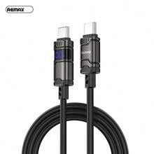 REMAX Uniwersalny kabel ładujący C01 wykorzystuje szeroko kompatybilne układy scalone, charakteryzuje się trwałą plecioną konstrukcją i kompatybilnością z dwoma interfejsami, dzięki czemu nadaje się do wielu popularnych marek telefonów komórkowych i protokołów ładowania. - Czarny (CC-100W) - Zobacz 2