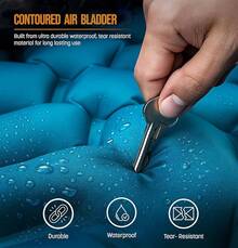 Sleeping Bag With Built-In Pad (AirPack Sleeper) - All-In-One Inflatable Sleeping Pad And Zip-Up Blanket For Camping With Built-In Foot Pump - 藍色 - 查看 5