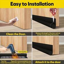 1条可调节门底密封条，防风泡沫密封条，用于堵塞单侧缝隙，经久耐用，隔音防尘，适用于车间和家庭使用，隔音门密封条 | 柔性门密封条，门铰链，家居装饰，房间装饰，厨房配件，墙面装饰 - 彩色 - 查看 6