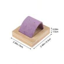 Bamboo And Wood Velvet Stud Storage Rack Jewelry Display Rack Earring Storage And Display Rack - 1 Person - View 19