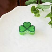 9pcs St. Patrick's Day Women Cute Green Clover, Rainbow, Beer Mug, Hat, Balloon Mini Hair Clips, Bangs Side Hair Claw, Suitable For Holiday Party, Daily Wear, Elegant Bohemian Hair Accessories