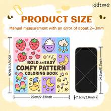 GDTME Carte de desen pentru copii CU MODELE CONFORTABILE: Modele îndrăznețe și ușoare pentru adulți. Carte de desen drăguță. Cadoul perfect pentru Ramadan, Ziua Îndrăgostiților, petrecerea de Crăciun, Halloween și ziua de naștere - Scene de colorat drăguțe pentru ameliorarea stresului: Potrivită pentru prietenii cărora le place să coloreze și pentru întoarcerea la școală (colorat în spațiu confortabil). - Multicolor - Vizualizare 6