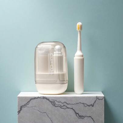 Toothbrush Travel Case Kit, Foldable With Mouthwash Cup, Toothpaste Dispenser, Portable Tooth Brush Holder For Business Trips