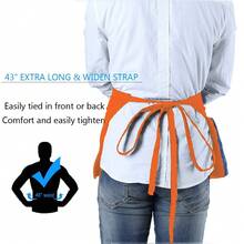 BOHARERS Waist Apron With 3 Pockets - Black Waitress Waiter Server Short Aprons - E-1Pack橘色 - 查看 4