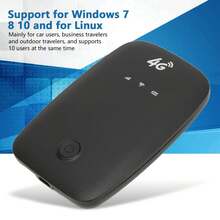 4G Mobile WiFi Hotspot Micro Card Slot 2100mAh Battery Portable 4G WiFi Router For Car Users Business Travelers - Black - View 2