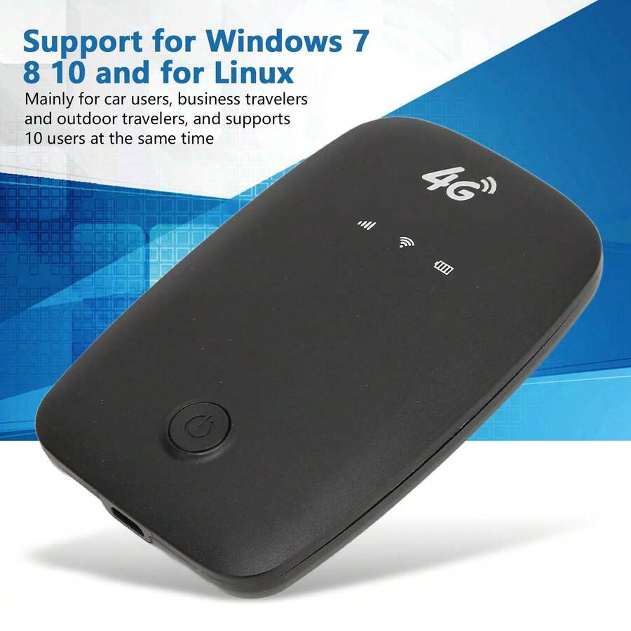 Tarjeta insertada de Hotspot WiFi móvil multifuncional de alta velocidad H806 4G portátil para automóvil, viajes al aire libre, Tipo: Tarjeta enchufable - Negro - Ver 1