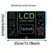 Tableta de dibujo LCD de 16"/13"/11"/6.5", escritorio de juegos, pizarra de garabatos, tableta de dibujo portátil, pizarra de escritura electrónica, pizarra reutilizable para escribir y dibujar, adecuada para arte y manualidades, educación en el hogar, regreso a la escuela, regalo de vacaciones - Multicolor - Ver 20