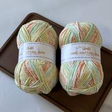 2件 100g/件 5層彩虹牛奶棉，手工編織仿棉線，長距離染色工藝，手工DIY產品，總重200g。觸感柔軟，編織順滑，耐褪色，抗起球。每球約220m±239yds - 彩色 - 查看 13