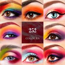 VERONNI 252-Color 3-Tier Layer Eye Shadow Palette With Matte, & Shimmer Finishes,,, & Tones - Powder Formula Neutral & Brightening Eyeshadows For Day To Night Makeup - Compatible With Light Beige Types/Tone - Nhiều màu - Xem 7